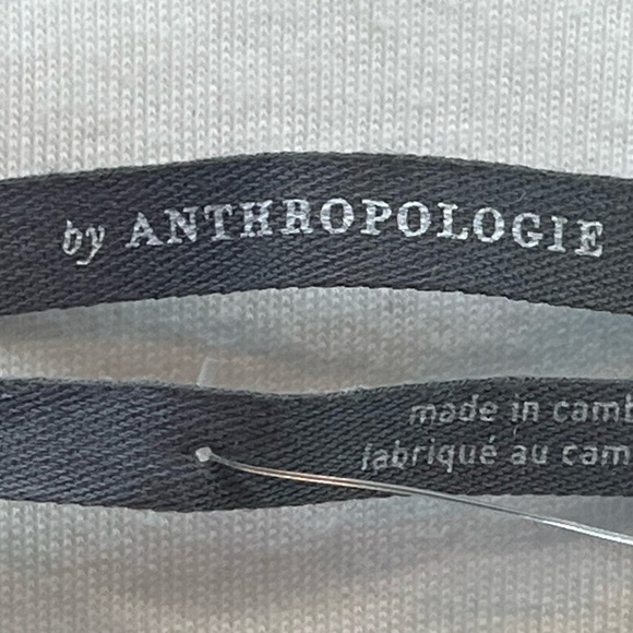 NWT Anthropologie Ivory Knit Top Sz L Cross Straps Front & Back - Picture 14 of 15